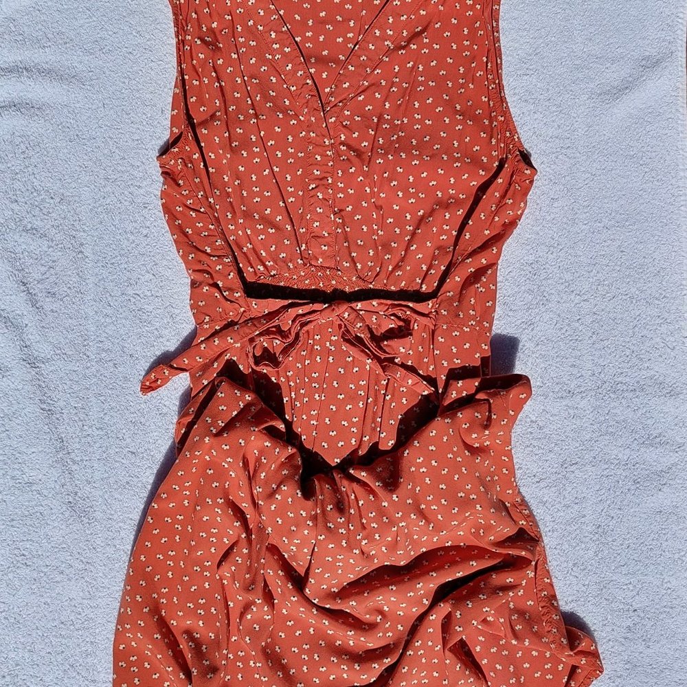 Orange floral maxi-dress